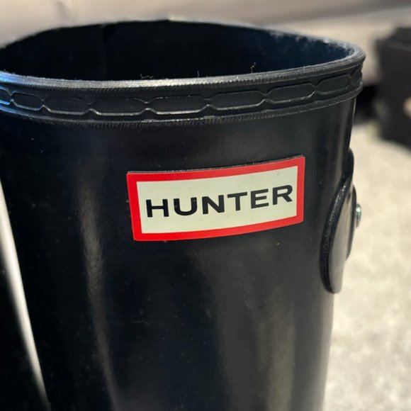 Black Hunter Boots Size 8 - Picture 2 of 4